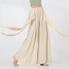 FUQI ropa de danza clásica pantalones de pierna ancha con cinta suelta ropa de práctica para actuaciones de danza china pantalones de danza moderna para mujer