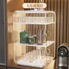 Estante de Almacenamiento de Tazas a Prueba de Polvo Lujo Ligero Alto Valor Apilable Transparente Sala de Estar Oficina Escritorio Gabinete Soporte para Tazas