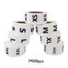 1 pulgada ropa talla etiqueta adhesiva al por mayor zapatos sombrero talla modelo pegatina pegatina