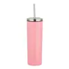 Taza Termo Portátil para Coche de 20 oz Sublimación Termo de Acero Inoxidable 304 Recubierto con Tapa de Popote Taza Recta Venta al por Mayor