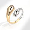 Anillo popular transfronterizo abierto ajustable europeo y americano de personalidad avanzada simple con separación de color joyería creativa que combina con todo