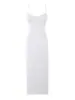Moda Feminina Transfronteiriça Verão 2026 Novo Estilo Europeu e Americano Sexy Bodycon Justo com Amarração Alça com Aro Vestido Longo
