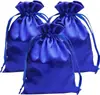 Bolsa de satén con cordón, Satén de seda sintética, Bolsa de regalo, Bolsa de almacenamiento a prueba de polvo para cosméticos y joyas