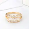 Pulsera Cruzada Incrustada con Circonita Deseo Clásico Europeo y Americano Lujo Moderno Joyería Hueca Venta Directa de Fábrica de Anillos de Cobre