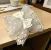 Punhos de renda para noiva com laços pretos e brancos, mangas de pulso para fotografia e apresentações, adereços de styling para fantasias Lolita