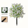Bestseller transfronteiriço: Flores artificiais de eucalipto violeta para plantio no solo, flores falsas para decoração de casamento, estacas de solo, flores artificiais para exterior
