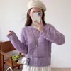 Suéter de punto para mujer de manga larga con diseño calado, nueva colección otoño 2026, suéter holgado moderno y elegante, top básico, jersey