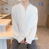 Camisa masculina de manga comprida estilo novo 2023, camisa muito fada Ruan, camisa básica bonita, não precisa passar, caimento bonito, estilo coreano, bonito