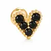 Nuevo ear cuff en forma de corazón con incrustaciones de diamantes de Amazon, acero inoxidable, versátil, único y elegante joyería de pendientes de mariposa para mujer