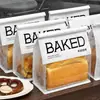 Bolsa para Pan Tostado en Rebanadas Bolsa para Hornear Empaque 450g Bolsa con Ventana Bagel Horneado Fresco Europeo Bolsa con Cierre de Alambre Comercial