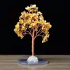 Árbol de Cristal Natural con Piedras Trituradas, Árbol de la Fortuna, Cuenco del Tesoro, Árbol de Cristal de Colores Atractor de Dinero, Decoración de Oficina, Decoración del Hogar
