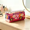 Nueva bolsa de almacenamiento multifuncional transfronteriza, bolsa de maquillaje de gran capacidad, etiquetado y envío de Temu, impresa en 3D con un diseño tridimensional que no se deforma
