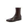 Suela silenciosa, adelgazantes, elegantes, versátiles, botas delgadas, colección otoño/invierno 2026, tacón bajo grueso, color liso, punta cuadrada, elásticas, ajustadas a la pierna, botines para mujer