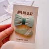 Estilo coreano Verde Hairpin Cartoon Esquilo Dos Desenhos Animados Bordado Franja Clipe Cabelo Quebrado Da Menina BB Clip Side Hairpin Cocar