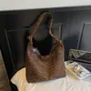 Bolso de hombro retro americano con estampado de leopardo transfronterizo para mujer, bolso de mano casual de nicho, bolsa de mano tipo tote de gran capacidad para el día a día