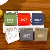 Novo Calendário de Mesa Estilo Ins 2027 Criativo Calendário Mini de Check-in de Alto Padrão Ornamento de Escritório Pequeno Presente