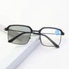 Nuevas gafas de cejas de medio marco para hombres y mujeres con marco grande de metal, marco de gafas anti-luz azul, se pueden equipar con gafas de presbicia para miopía.