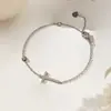 Conjunto de Joias Que Não Desbota, Nova Pulseira de Aço Titânio para Mulheres, Joia de Mão da Moda Versátil Estilo Ins, Joias Femininas, Sensação de Alto Padrão