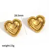 Serie Amor de Dúo Urbano Pendientes de Acero Inoxidable de Moda Versátiles de Gama Alta Pendientes de Acero de Titanio Oro de 18 Quilates No se Desvanecen
