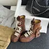 Botas de Entrenamiento Martin Retro Alemanas Casuales Deportivas Tobilleras Chuyuji Otoño Nuevo Punta Redonda Media Caña Botas Vaqueras para Mujer