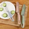 Cuchillos de Fruta para Cocina al por Mayor Acero Inoxidable Pelador de Frutas y Verduras con Funda de Cuchillo Venta de Liquidación Cuchillo Pelador para Dormitorio