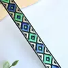 1.3cm Cinta Jacquard de Dos Colores en Forma de Diamante Estilo Minoría Étnica Accesorios para Ropa Encaje Bordado Cuadrado
