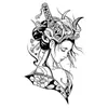 Pegatina de Tatuaje Temporal para Pantorrilla Estilo Japonés Hannya Geisha Transfronteriza Geisha y Máscara Hannya Pantorrilla Personalizado Llamativo Moderno