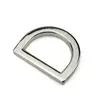 Atacado de fábrica coleira para animais de estimação peça única cor gun metal liga de zinco fivela em forma de D anel semicircular metálico em forma de D para mochila