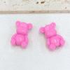 Oso violento en posición sentada, macarrón, oso tridimensional, cuentas con agujeros verticales, cuentas sueltas, cadena para teléfono móvil DIY, accesorios de joyería acrílica