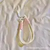 Funda Simple para Teléfono Móvil Estilo Ins Correa Corta para la Mano Correa de Muñeca de Color Claro Versátil Cadena para Colgar Llaves y Cámara D