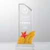 Medalla Trofeo Colorido de Cristal Creativo Metal Aniversario de Empresa Deporte Incentivo Personal Grabado en Vidrio Premio Conmemorativo
