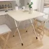 Mesa Plegable, Mesa Cuadrada, Simple y Portátil, Mesa para Puesto Exterior, Mesa de Comedor, Mesa de Comedor Simple, Mesa de Comedor Rectangular para el Hogar, Tamaño Pequeño
