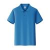 Promoção de Fábrica Camisa Polo de Verão Simples Cor Sólida Gola Lapela Camisa Publicitária Respirável Versátil Manga Curta Camiseta Logo Bordado