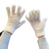 Guantes Calientes de Peluche para Estudiantes, Imitación de Pelo de Conejo, Engrosados, a Prueba de Frío, Guantes de Dedos, Guantes a Prueba de Viento y Anticongelantes para Montar al Aire Libre