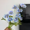 Gerbera de Terciopelo Artificial, Flor Falsa de Gerbera de 9 Cabezas, Margarita Gerbera para Arreglo Floral de Salón de Bodas, Venta al por Mayor para Hoteles