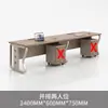 Escritorio de computadora para salas de reuniones de personal, mesa de reuniones moderna minimalista con mampara para estaciones de trabajo de computadora de múltiples empleados