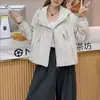 Chaqueta Corta con Capucha de Moda y Versátil Nueva Primavera 2026 para Mujer, Abrigo Cortavientos Holgado Estilo Coreano