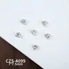 Acessórios de Strass para Nail Art em Liga, Strass para Unhas Coração Vazado Cravejado com Diamantes de Luxo Leve, Acessórios de Unha Vestíveis, Coração Totalmente Cravejado com Diamantes Micro-Incrustados