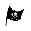 Comercio Exterior Transfronterizo Pegatina Calavera Bandera Pirata Adhesivo Decorativo para Carrocería Parachoques Cristal de Ventana Adhesivo para Laptop
