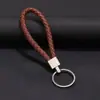 Joyería Tejida Creativa Llavero de Cuerda de Cuero Colgante para Coche Llavero de Cuerda de PU para Pareja Pequeño Regalo Fabricante Bolsa