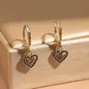 Lote mixto de varios estilos aretes de oro para mujer con colgante geométrico de circón microincrustado joyería de oreja de nicho de alta gama