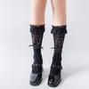 Botas Shang Algodón Estilo Japonés Estilo Ballet Lazo Calcetines de Caña Media Verano Mujer Delgados Calados Encaje Felpa Calcetines de Caña Media Fábrica