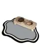 Tapete de Chão Novo de Lama de Diatomáceas de Forma Especial Simples para Animais de Estimação, Tapete de Alimentação à Prova de Salpicos e Resistente a Manchas, Antiderrapante e Fácil de Limpar