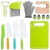 Cuchillo de plástico para niños, cuchillo de fruta, traje de jardín de infantes, educación temprana, no daña la mano, corta verduras, corta pasteles, traje de cuchillo de juguete