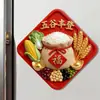 Imán Plano de Acrílico para Refrigerador Mejoraremos Cada Vez Más Decoración para el Día de la Mudanza Pegatina Magnética Estilo Chino