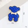 Miçangas para Novo Urso Azul Klein Acessórios para Joias DIY, Acessórios de Tamancos Laço Tinta Borracha para Mulheres