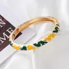 Nuevo Estilo Transfronterizo Estilo Patrimonio Cultural Inmaterial Color Esmalte Flores Florecientes Pulsera para Mujer Retro Nuevo Estilo Chino Color Dibujo de Alambre Incrustación Pulsera Venta Directa de Fábrica