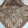 Pañuelo de Seda Negro y Rojo para Mujer, Pañuelo Cuadrado Delgado de Seda para Primavera y Otoño, Estampado Paisley, Bufanda de Seda de Morera para Mujer, 53cm