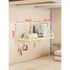 Estante de almacenamiento de pared para dormitorio, habitación de estudiante, mesita de noche, organizador de almacenamiento para colgar en la pared sin taladro, cesta colgante