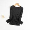 Camiseta de Mujer Nueva 2024 con Cuello Prensado de Seda, Camisa Base Casual de Moda